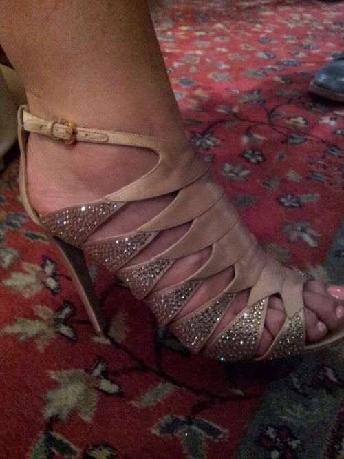 The bride's shoes.